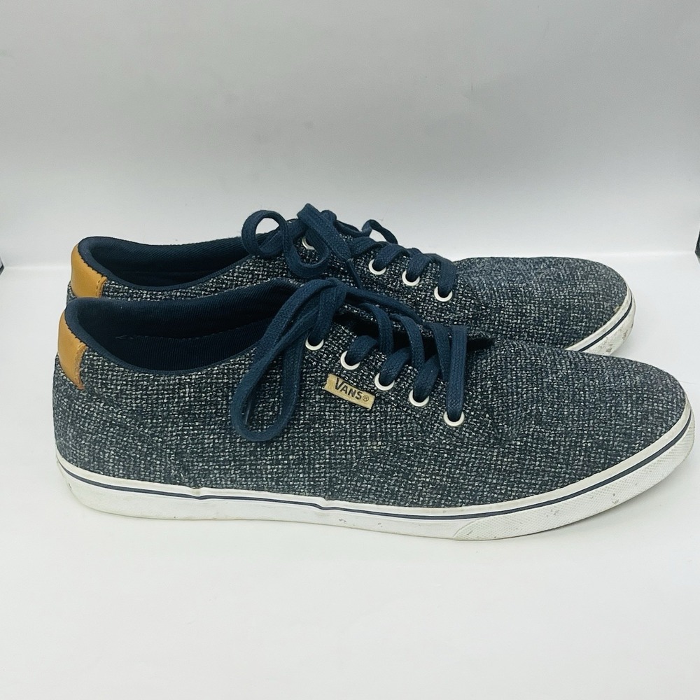 Vans UltraCush Women 9 Blue Grey Tweed Textile Low Top Sneakers 721356 - Picture 4 of 10
